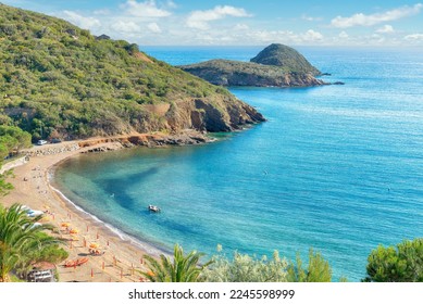 Landscape with Innamorata beach in Elba Island, Tuscany, Italy - Powered by Shutterstock