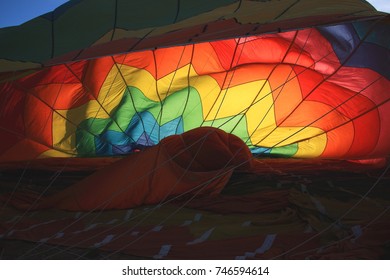 Landscape Interior Picture Of A Partly Deflated Hot Air Balloon In Santa Fe, New Mexico, USA