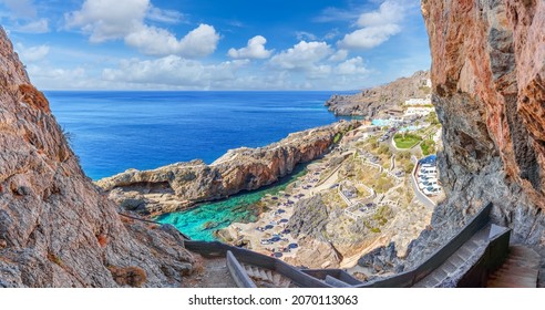 Landscape with Kalypso Cretan Village, Crete island, Greece