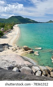 Landscape Of Ko Samui Beach With Polarize Lens Filter