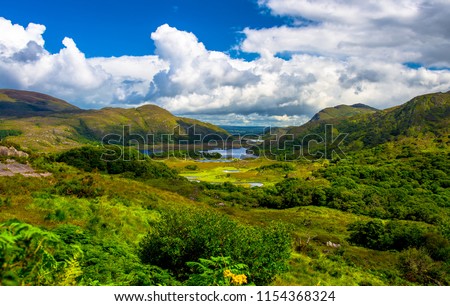 Landscape of Lady's view, Killarney National Park in Ireland