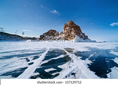 Landscape Of Lake Baikal In Winter