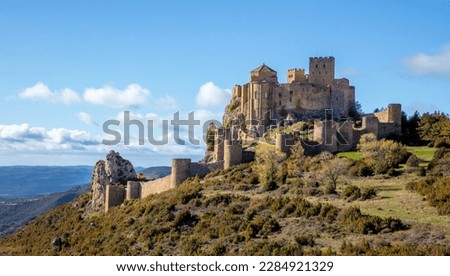 Landscape with Loarre Castle in Huesca, Aragon - Spain