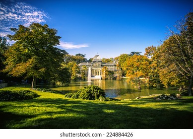 Landscape Of Madrid: Crystal Palace In Retiro Park