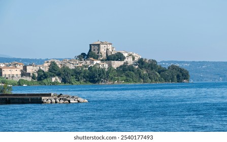 Landscape of medieval fishshing village Marta. Lake Bolsena, Viterbo, Italy. - Powered by Shutterstock