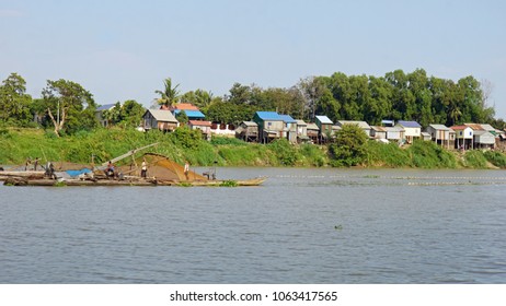 Landscape At The Mekong And Tonle Sap River In Phnom Penh