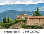 landscape of Meteora rocks in Greece