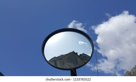 
the landscape in a mirror