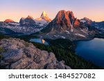 The Landscape of Mount Assiniboine, the Queen of Canadian Rockies, British Columbia, Canada