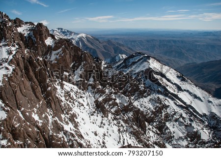 Landscape in the mountain in Morocco