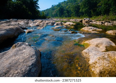 Landscape of mountain river, Mountain stream. - Powered by Shutterstock