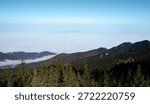 landscape with mountains and clouds