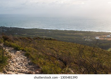 Landscape In The Mountains Rock Stone Foot Path Trail Mount Coolum Australia Sunshine Coast