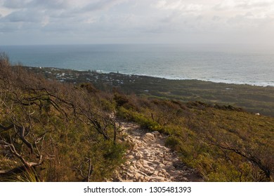 Landscape In The Mountains Rock Stone Foot Path Trail Mount Coolum Australia Sunshine Coast