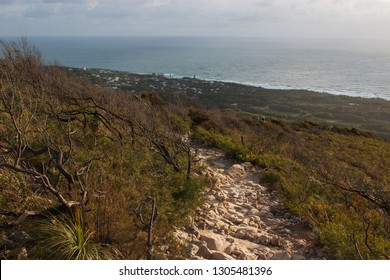 Landscape In The Mountains Rock Stone Foot Path Trail Mount Coolum Australia Sunshine Coast