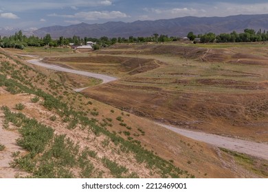 Landscape Near Penjikent In Tajikistan