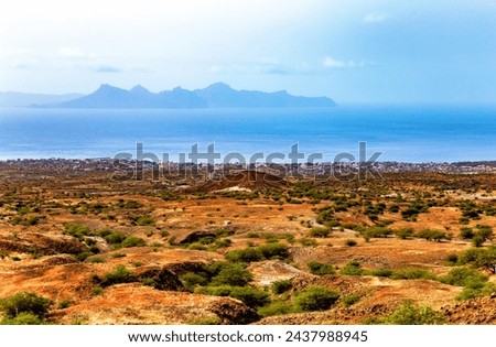 Landscape near Porto Novo, Island Santo Antao, Cape Verde, Cabo Verde, Africa. 
Savannah landscape on Island Santo Antao, Cape Verde, Cabo Verde, Africa. 