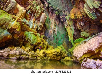 landscape of Nok Nang Aen Cave at Lam Khlong Ngu National Park. Kanchanaburi, Unseen in Thailand. - Shutterstock ID 2175321311