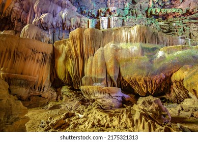 landscape of Nok Nang Aen Cave at Lam Khlong Ngu National Park. Kanchanaburi, Unseen in Thailand. - Shutterstock ID 2175321313