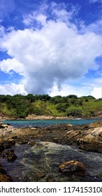 landscape with ocean and clouds