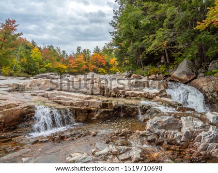 Landscape on The Kancamagus Highway,rocky Gorge Scenic area