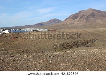 Landscape On South Lanzarote Volcano Pico Stock Photo Edit