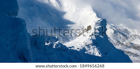 Similar – Monte Rosa and Lyskamm mountain panorama from Gornergrat