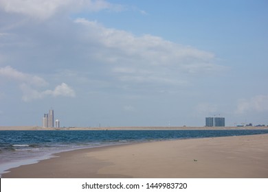 Landscape Photo Of A Beach Shore With Building At The Far Distance In Lagos Eko Atlantic City