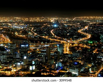 Landscape Photo Of Cape Town At Night.