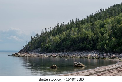 Landscape Photography Of The Gaspé Peninsula In Quebec. Photograph Of A Lake With Trees.