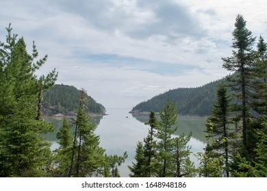 Landscape Photography Of The Gaspé Peninsula In Quebec. Photograph Of A Lake With Trees.