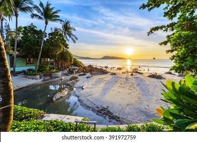 Landscape Of Phuket. Located In Patong Beach, Phuket, Thailand.