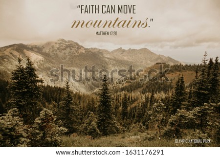 Landscape picture with Bible verse 