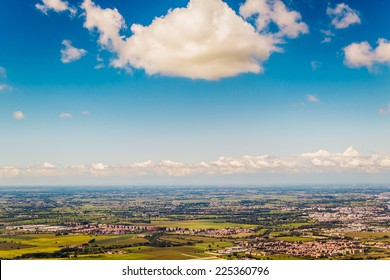 Landscape Of The Po Valley In Italy.