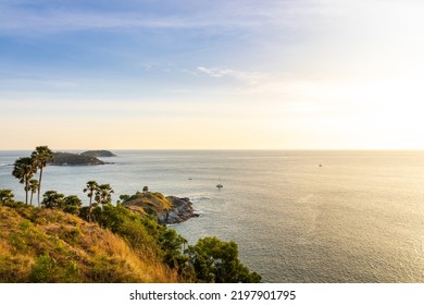 Landscape Of Promthep Cape Sunset Viewpoint In Phuket, Thailand.