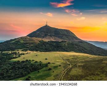 Landscape Of Puy De Dôme Mountain In Auvergne France