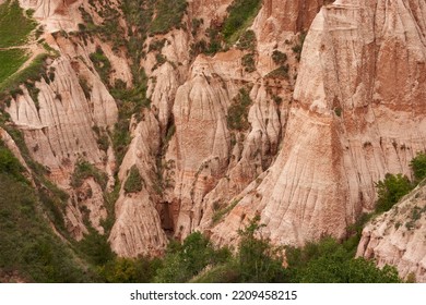 Landscape from the Red Ravine in Sebes, Romania - a geological phenomenon - Shutterstock ID 2209458215
