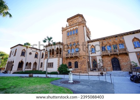 The landscape of Ringling museum Palace and mansion