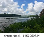 landscape with river and clouds