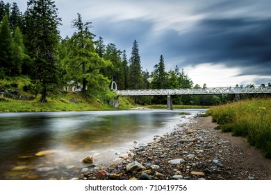 Landscape Of River Dee In Braemar