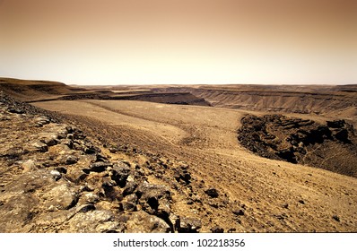 landscape of rocky desert in oman - Shutterstock ID 102218356