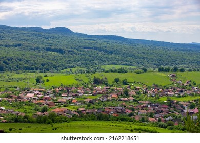 Landscape With A Romanian Village In Summer