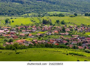 Landscape With A Romanian Village In Summer