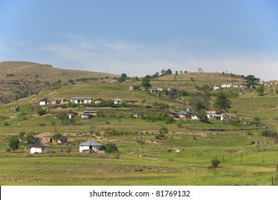 Landscape Of Rural Zululand, KwaZulu Was A Bantustan In South Africa, Intended By The Apartheid Government As A Semi-independent Homeland For The Zulu People.