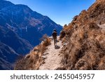 Landscape of Sagarmatha National Park, captured on the way to Namche Bazaar from Dole during Everest Base Camp trek, Nepal.