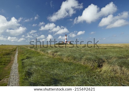 Image, Stock Photo Lighthouse Westerhever