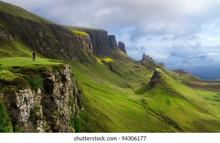 Landscape of Scotland with man