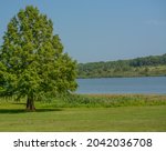 The landscape of Shabbona Lake State Park in Dekalb County, Illinois