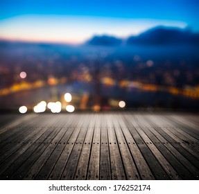 Landscape Of Shanghai China At Night.