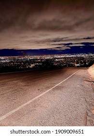 Landscape Shot Of San Jose, California At Night. Shot From Sierra Rd.